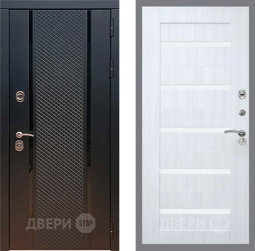 Дверь Рекс (REX) 25 СБ-14 стекло белое Сандал белый в Серпухове