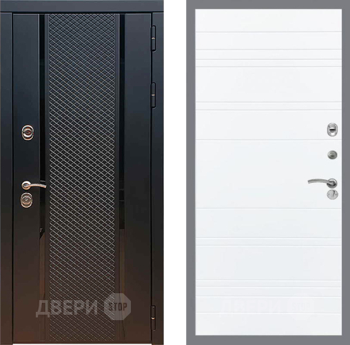 Входная металлическая Дверь Рекс (REX) 25 Line Силк Сноу в Серпухове