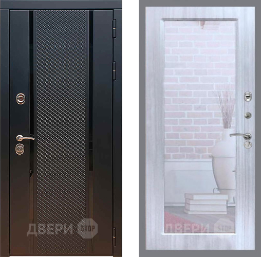 Входная металлическая Дверь Рекс (REX) 25 Зеркало Пастораль Сандал белый в Серпухове