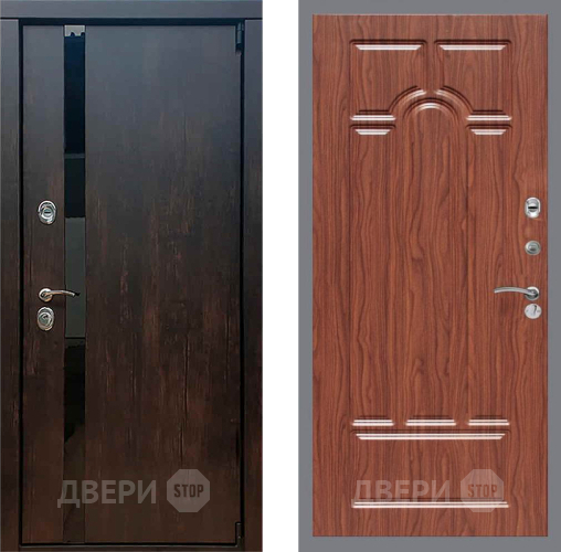 Входная металлическая Дверь Рекс (REX) 26 FL-58 орех тисненый в Серпухове