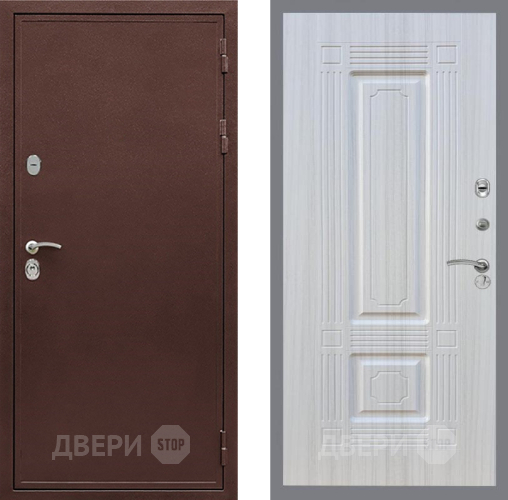 Входная металлическая Дверь Рекс (REX) 5 металл 3 мм FL-2 Сандал белый в Серпухове