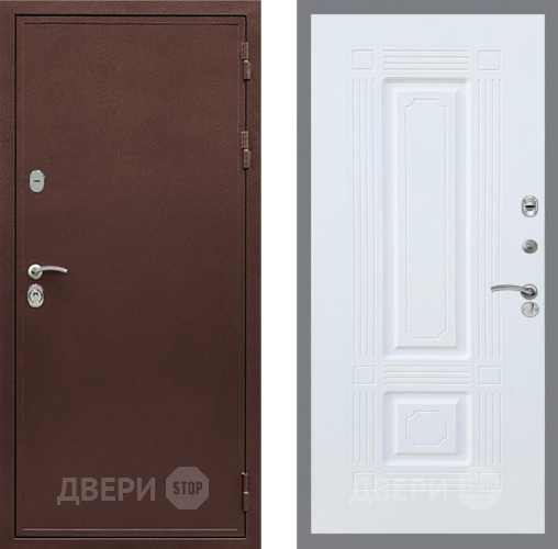 Входная металлическая Дверь Рекс (REX) 5 металл 3 мм FL-2 Силк Сноу в Серпухове
