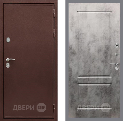 Входная металлическая Дверь Рекс (REX) 5 металл 3 мм FL-117 Бетон темный в Серпухове