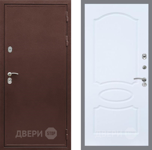 Дверь Рекс (REX) 5 металл 3 мм FL-128 Силк Сноу в Серпухове