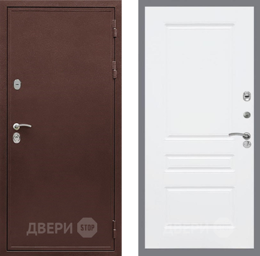 Входная металлическая Дверь Рекс (REX) 5 металл 3 мм FL-243 Силк Сноу в Серпухове